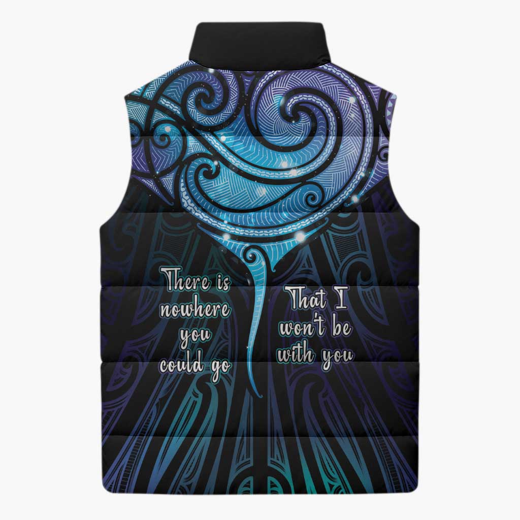 Aotearoa Maori Te Whai Rahi Sleeveless Puffer Jacket Tala - Nowhere You Could Go That I Won't Be With You - Polynesian Pride
