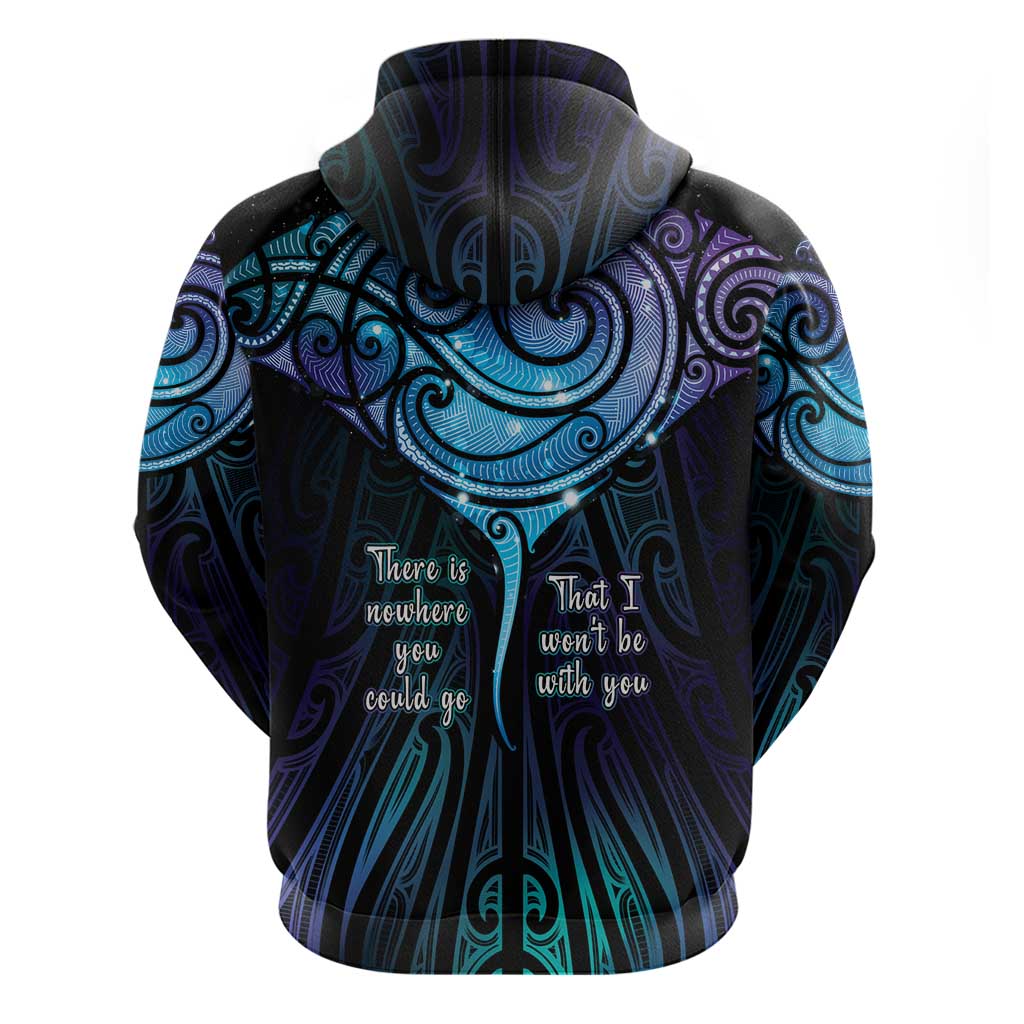 Aotearoa Maori Te Whai Rahi Zip Hoodie Tala - Nowhere You Could Go That I Won't Be With You - Polynesian Pride