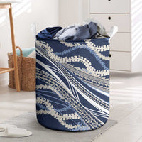 Polynesian Puakeniken Pikake Twisted Lei Laundry Basket Navy Blue LT7 Navy Blue - Polynesian Pride