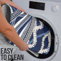 Polynesian Puakeniken Pikake Twisted Lei Bathroom Set Navy Blue - Polynesian Pride