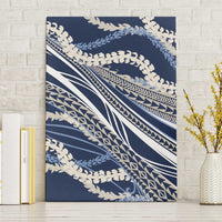 Polynesian Puakeniken Pikake Twisted Lei Canvas Wall Art Navy Blue LT7 Without Frame Navy Blue - Polynesian Pride