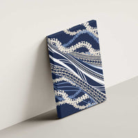 Polynesian Puakeniken Pikake Twisted Lei Canvas Wall Art Navy Blue LT7 - Polynesian Pride