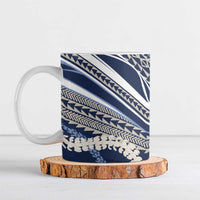 Polynesian Puakeniken Pikake Twisted Lei Ceramic Mug Navy Blue LT7 Navy Blue - Polynesian Pride