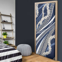 Polynesian Puakeniken Pikake Twisted Lei Door Cover Navy Blue LT7 - Polynesian Pride