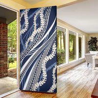 Polynesian Puakeniken Pikake Twisted Lei Door Cover Navy Blue LT7 - Polynesian Pride