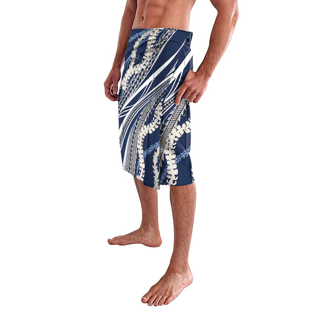 Polynesian Puakeniken Pikake Twisted Lei Lavalava Navy Blue - Polynesian Pride