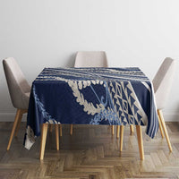 Polynesian Puakeniken Pikake Twisted Lei Tablecloth Navy Blue LT7 - Polynesian Pride