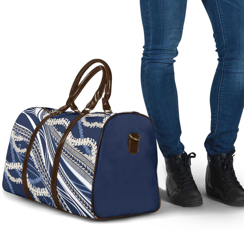 Polynesian Puakeniken Pikake Twisted Lei Travel Bag Navy Blue - Polynesian Pride