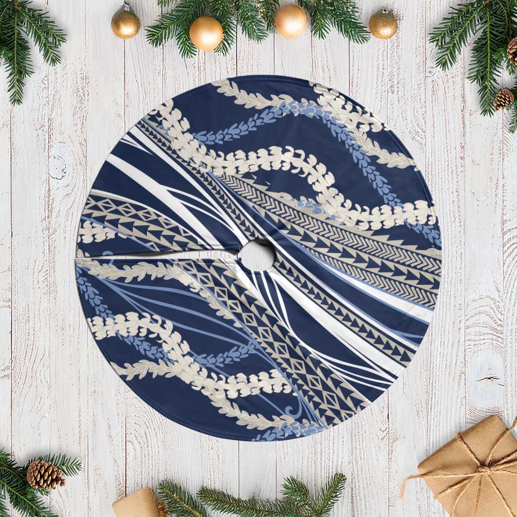 Polynesian Puakeniken Pikake Twisted Lei Tree Skirt Navy Blue LT7 Casual Navy Blue - Polynesian Pride