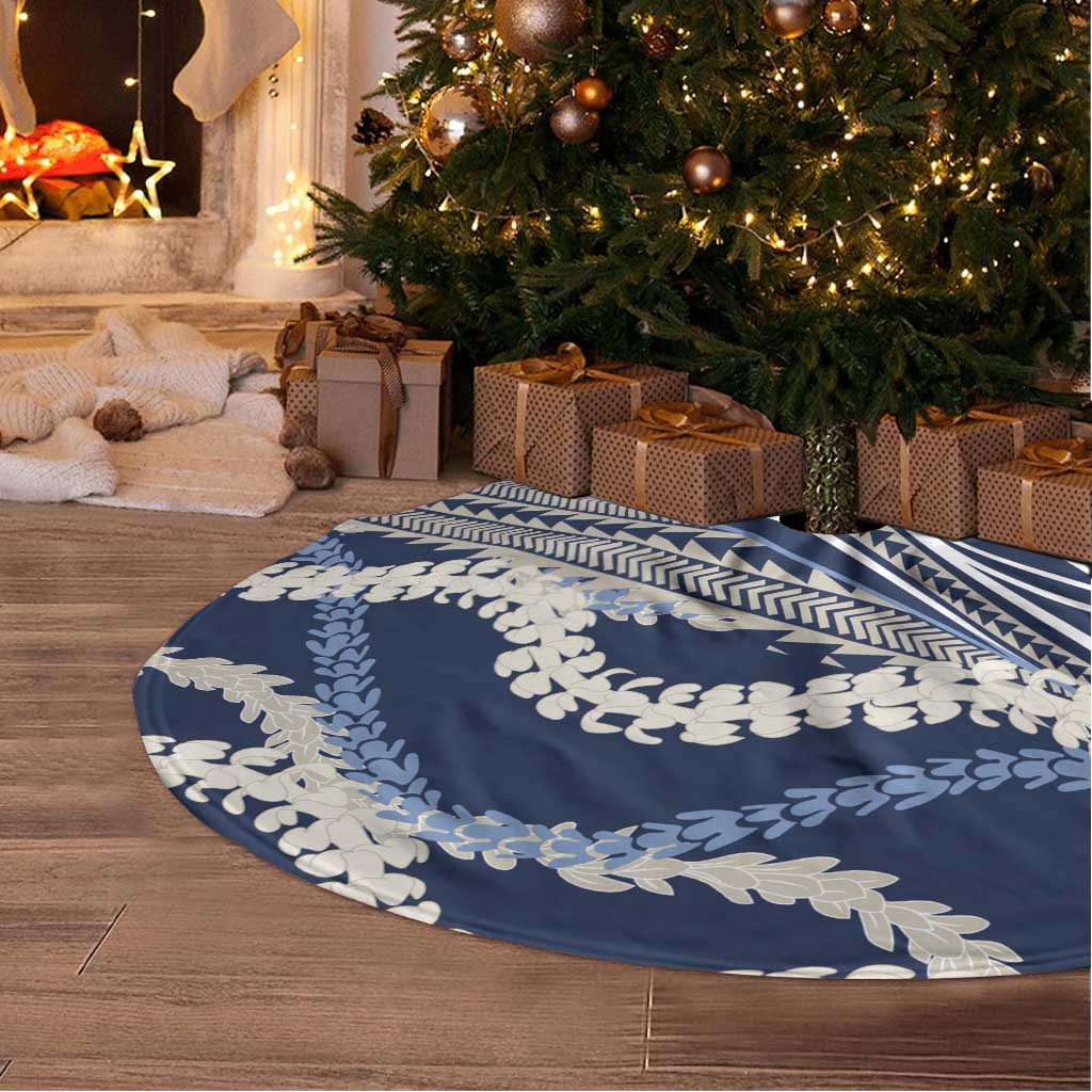 Polynesian Puakeniken Pikake Twisted Lei Tree Skirt Navy Blue LT7 - Polynesian Pride