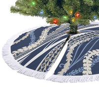 Polynesian Puakeniken Pikake Twisted Lei Tree Skirt Navy Blue LT7 - Polynesian Pride