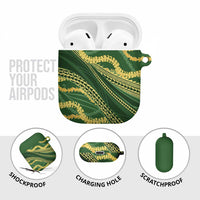 Polynesian Puakeniken Pikake Twisted Lei AirPods Case Emerald - Polynesian Pride