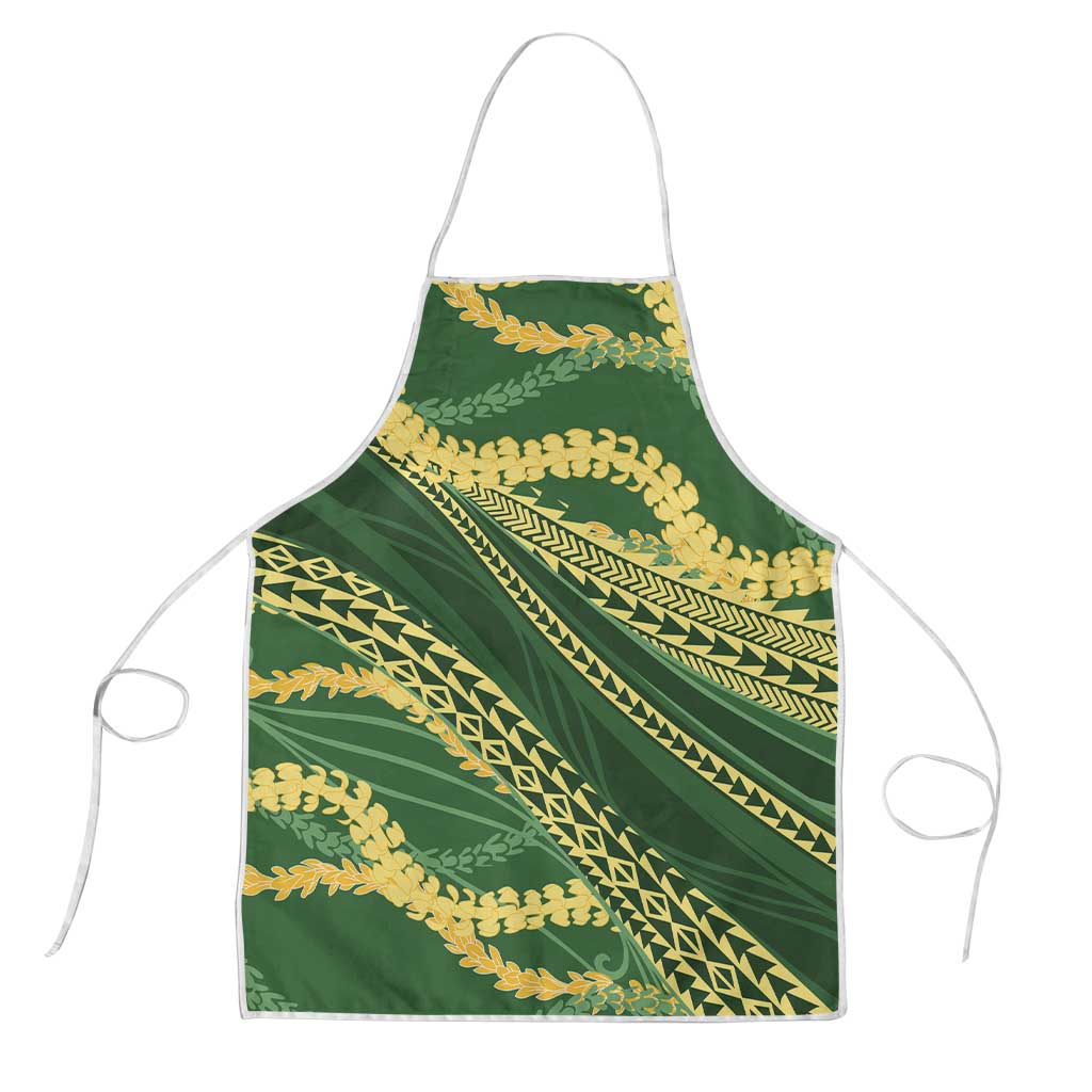 Polynesian Puakeniken Pikake Twisted Lei Apron Emerald LT7 Emerald - Polynesian Pride