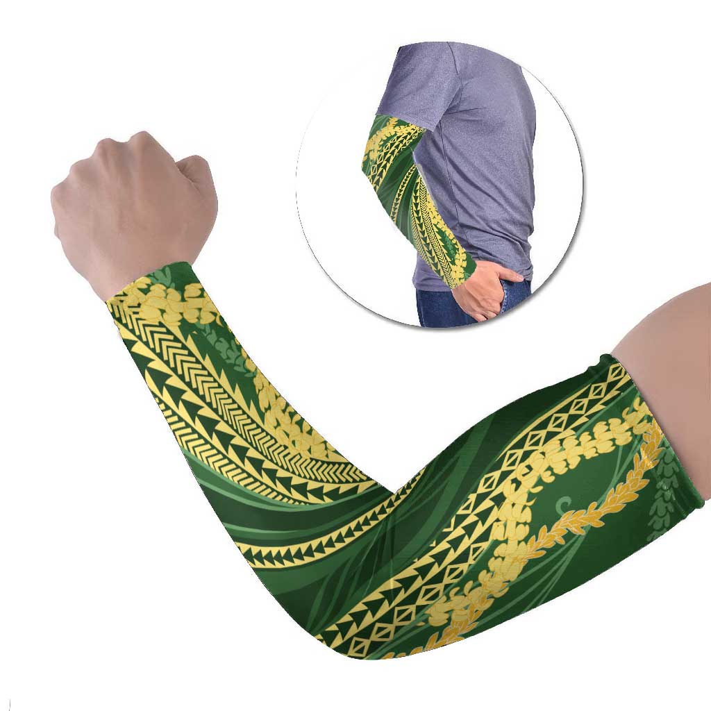 Polynesian Puakeniken Pikake Twisted Lei Arm Sleeves Emerald LT7 Set of 2 Emerald - Polynesian Pride