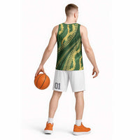 Polynesian Puakeniken Pikake Twisted Lei Basketball Jersey Emerald LT7 - Polynesian Pride