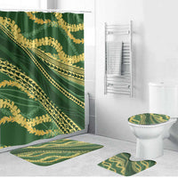 Polynesian Puakeniken Pikake Twisted Lei Bathroom Set Emerald - Polynesian Pride