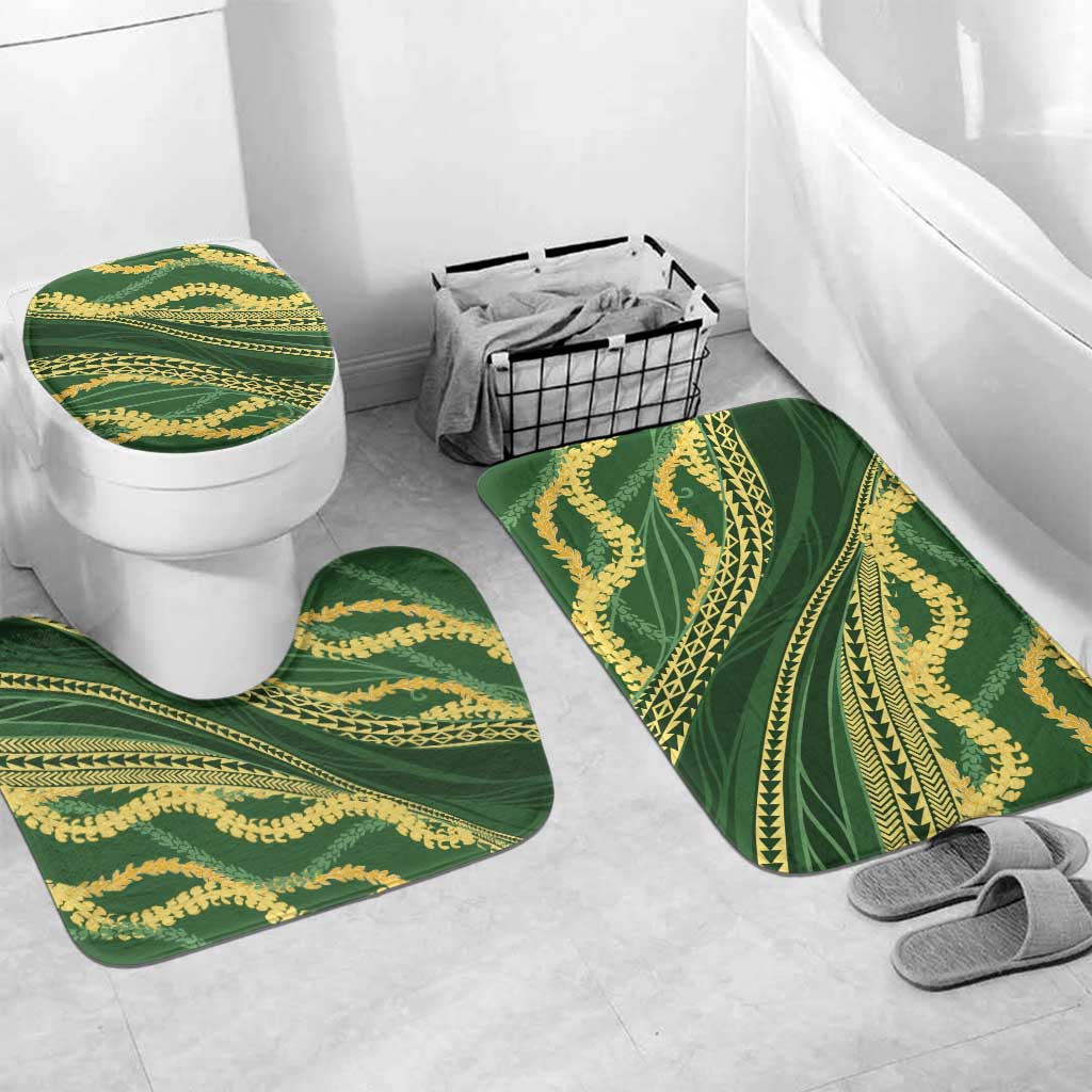 Polynesian Puakeniken Pikake Twisted Lei Bathroom Set Emerald - Polynesian Pride