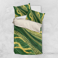 Polynesian Puakeniken Pikake Twisted Lei Bedding Set Emerald - Polynesian Pride