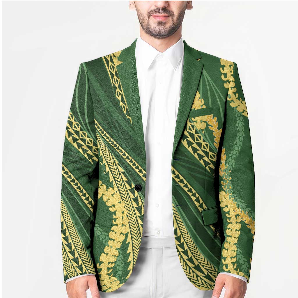Polynesian Puakeniken Pikake Twisted Lei Blazer Emerald - Polynesian Pride