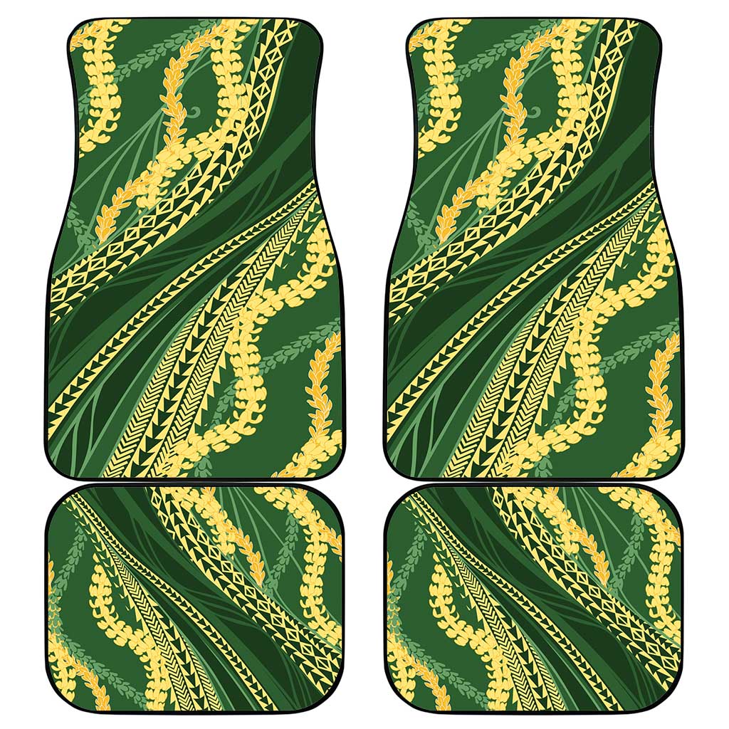 Polynesian Puakeniken Pikake Twisted Lei Car Mats Emerald LT7 - Polynesian Pride