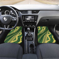 Polynesian Puakeniken Pikake Twisted Lei Car Mats Emerald LT7 Set 2pcs - Front Emerald - Polynesian Pride