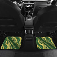 Polynesian Puakeniken Pikake Twisted Lei Car Mats Emerald LT7 Set 2pcs - Back Emerald - Polynesian Pride
