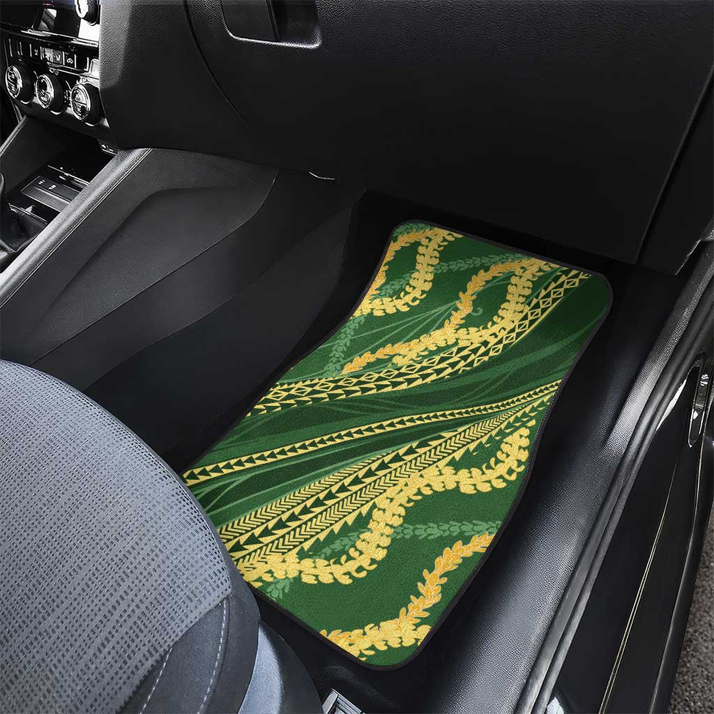 Polynesian Puakeniken Pikake Twisted Lei Car Mats Emerald LT7 - Polynesian Pride