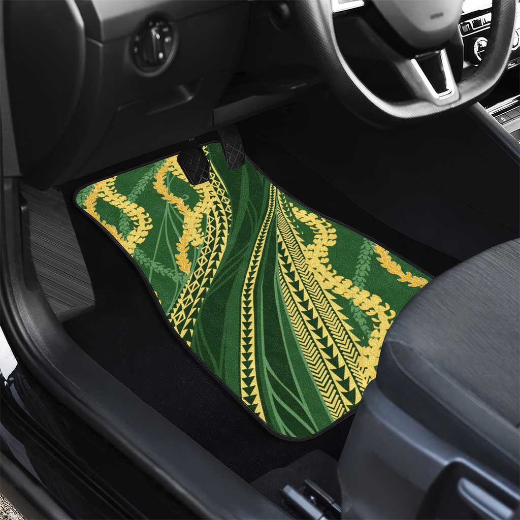 Polynesian Puakeniken Pikake Twisted Lei Car Mats Emerald LT7 - Polynesian Pride
