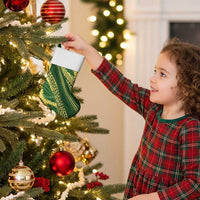 Polynesian Puakeniken Pikake Twisted Lei Christmas Stocking Emerald - Polynesian Pride
