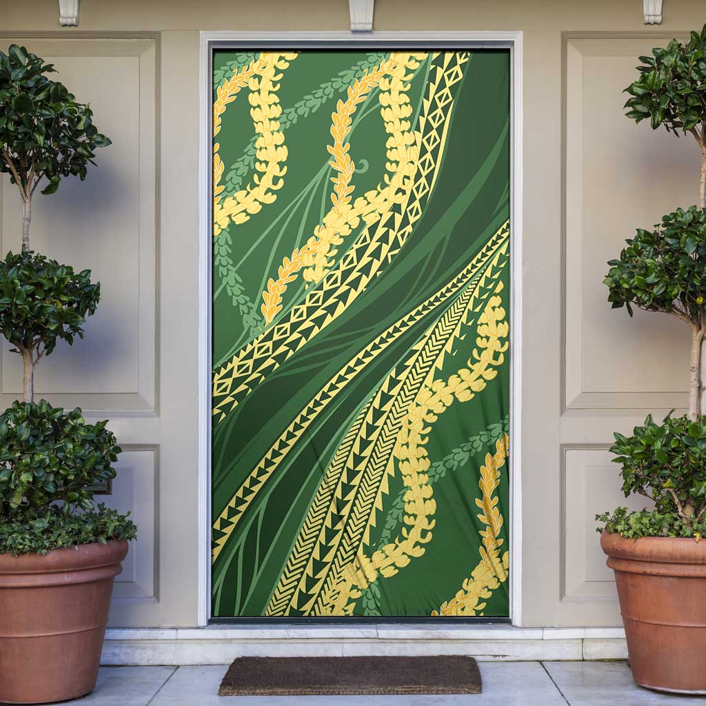 Polynesian Puakeniken Pikake Twisted Lei Door Cover Emerald LT7 Emerald - Polynesian Pride