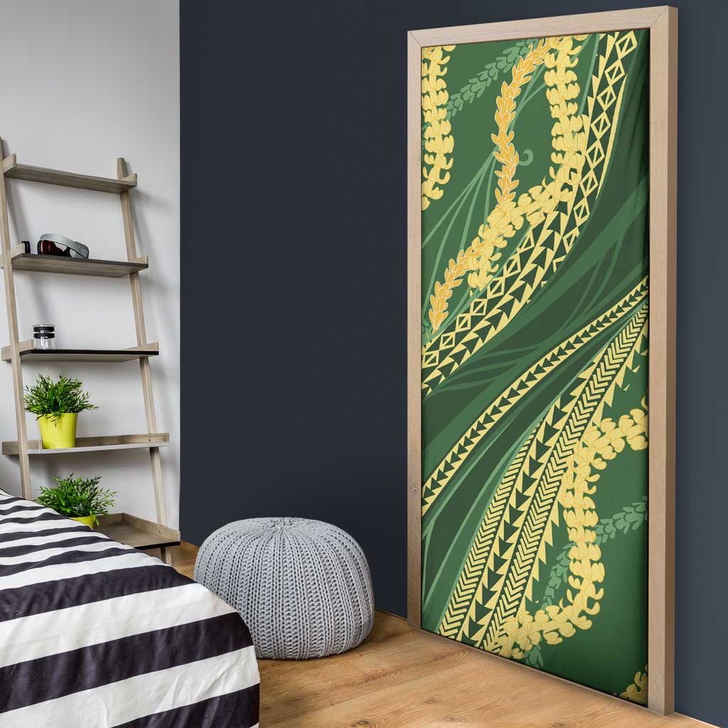 Polynesian Puakeniken Pikake Twisted Lei Door Cover Emerald LT7 - Polynesian Pride