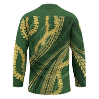 Polynesian Puakeniken Pikake Twisted Lei Hockey Jersey Emerald - Polynesian Pride