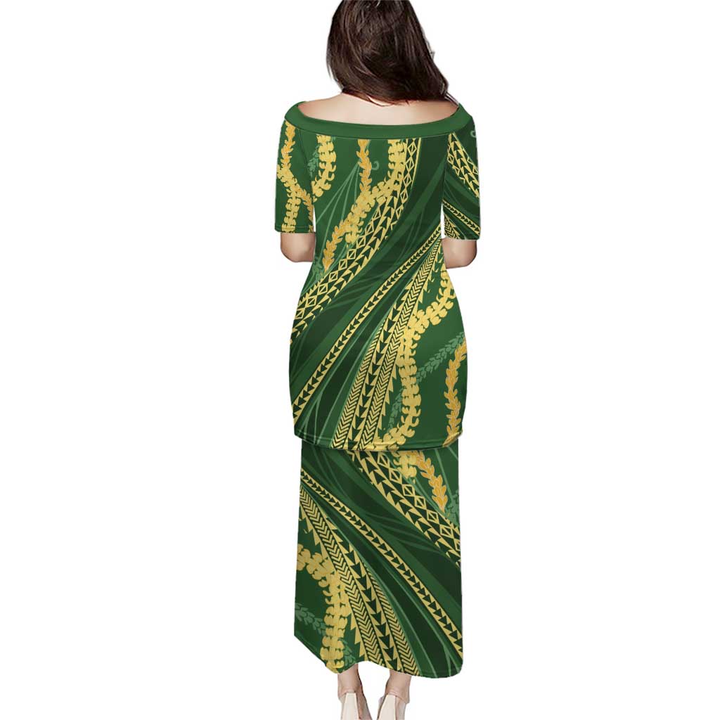 Polynesian Puakeniken Pikake Twisted Lei Puletasi Emerald - Polynesian Pride