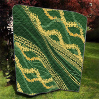 Polynesian Puakeniken Pikake Twisted Lei Quilt Emerald - Polynesian Pride