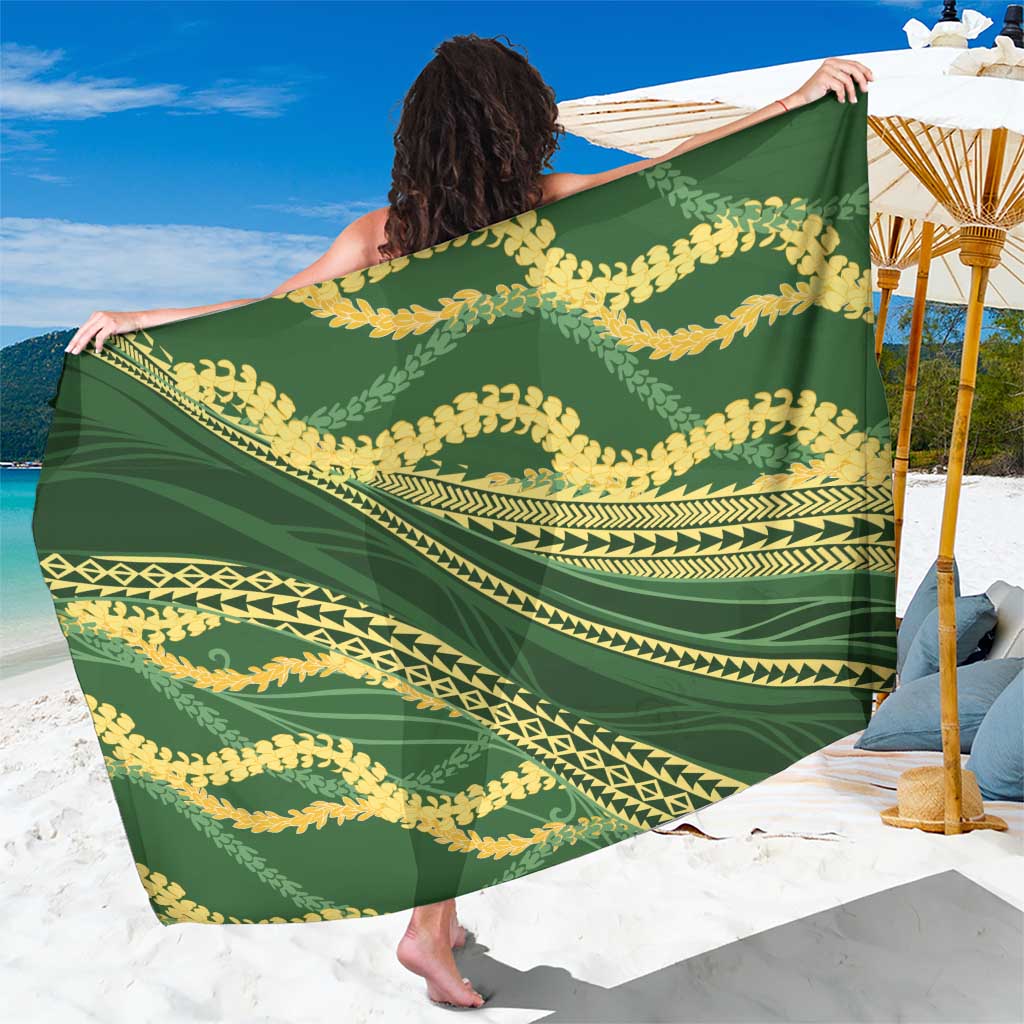 Polynesian Puakeniken Pikake Twisted Lei Sarong Emerald - Polynesian Pride