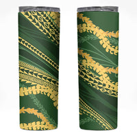 Polynesian Puakeniken Pikake Twisted Lei Skinny Tumbler Emerald LT7 Emerald - Polynesian Pride