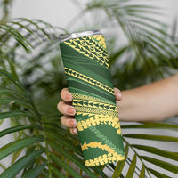 Polynesian Puakeniken Pikake Twisted Lei Skinny Tumbler Emerald LT7 - Polynesian Pride