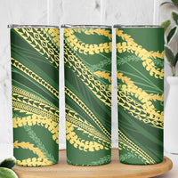 Polynesian Puakeniken Pikake Twisted Lei Skinny Tumbler Emerald LT7 - Polynesian Pride