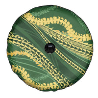Polynesian Puakeniken Pikake Twisted Lei Spare Tire Cover Emerald - Polynesian Pride