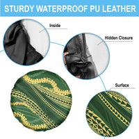 Polynesian Puakeniken Pikake Twisted Lei Spare Tire Cover Emerald - Polynesian Pride