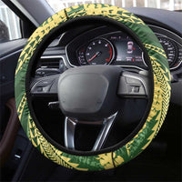 Polynesian Puakeniken Pikake Twisted Lei Steering Wheel Cover Emerald LT7 - Polynesian Pride