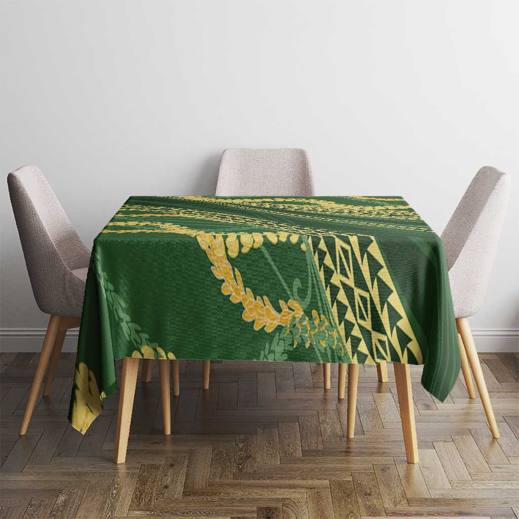 Polynesian Puakeniken Pikake Twisted Lei Tablecloth Emerald LT7 - Polynesian Pride
