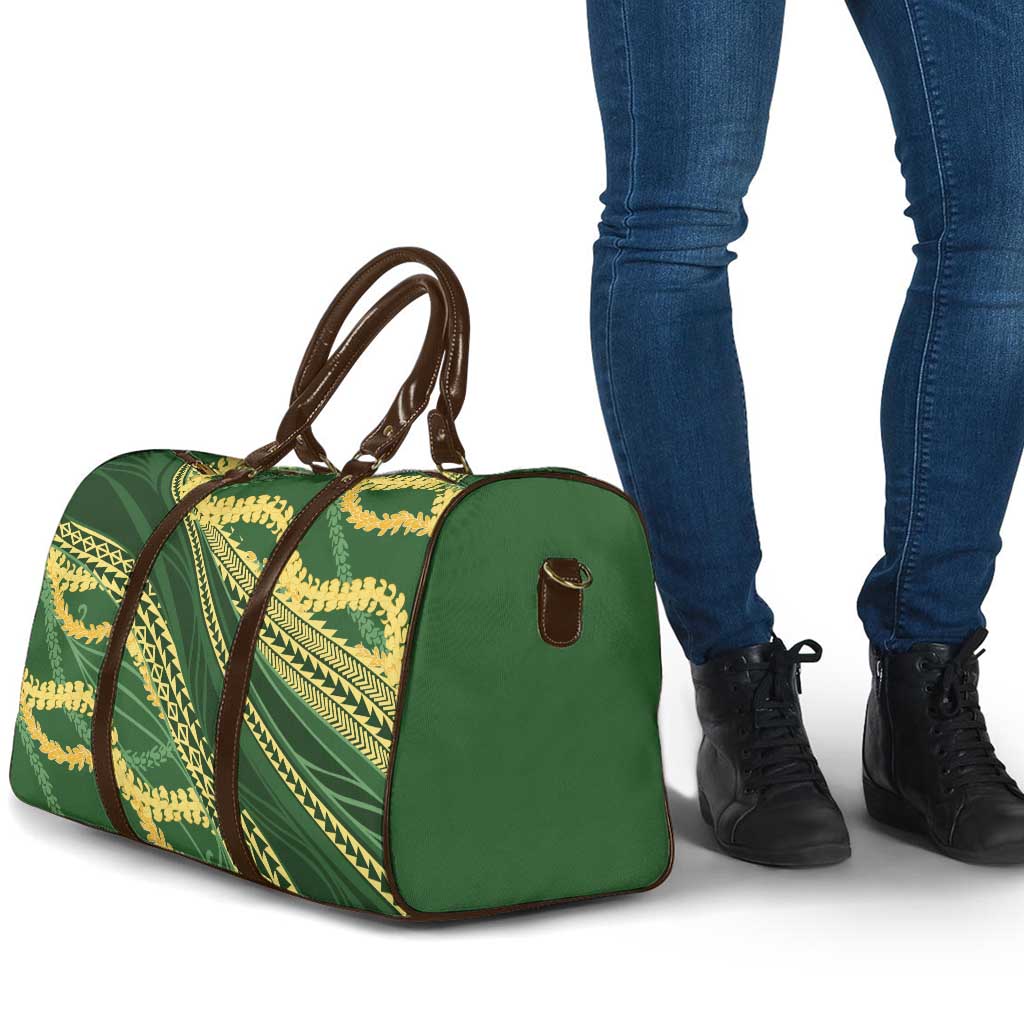 Polynesian Puakeniken Pikake Twisted Lei Travel Bag Emerald - Polynesian Pride
