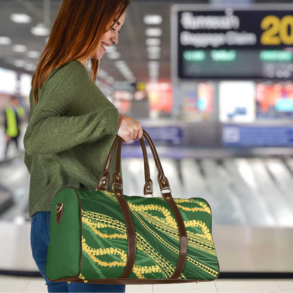 Polynesian Puakeniken Pikake Twisted Lei Travel Bag Emerald - Polynesian Pride