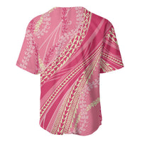 Polynesian Puakeniken Pikake Twisted Lei Baseball Jersey Rose Pink LT7 - Polynesian Pride