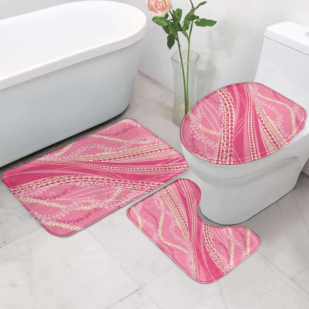 Polynesian Puakeniken Pikake Twisted Lei Bathroom Set Rose Pink - Polynesian Pride