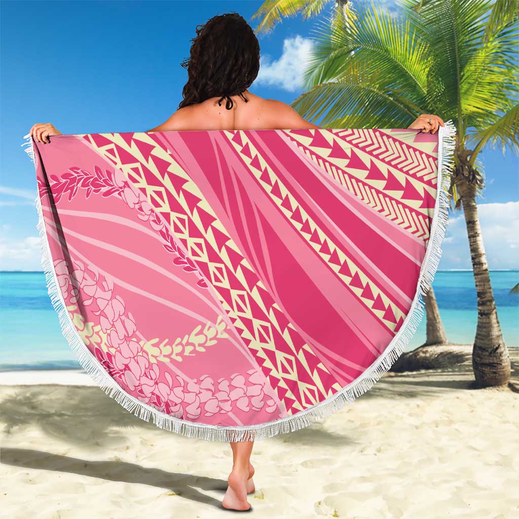 Polynesian Puakeniken Pikake Twisted Lei Beach Blanket Rose Pink - Polynesian Pride