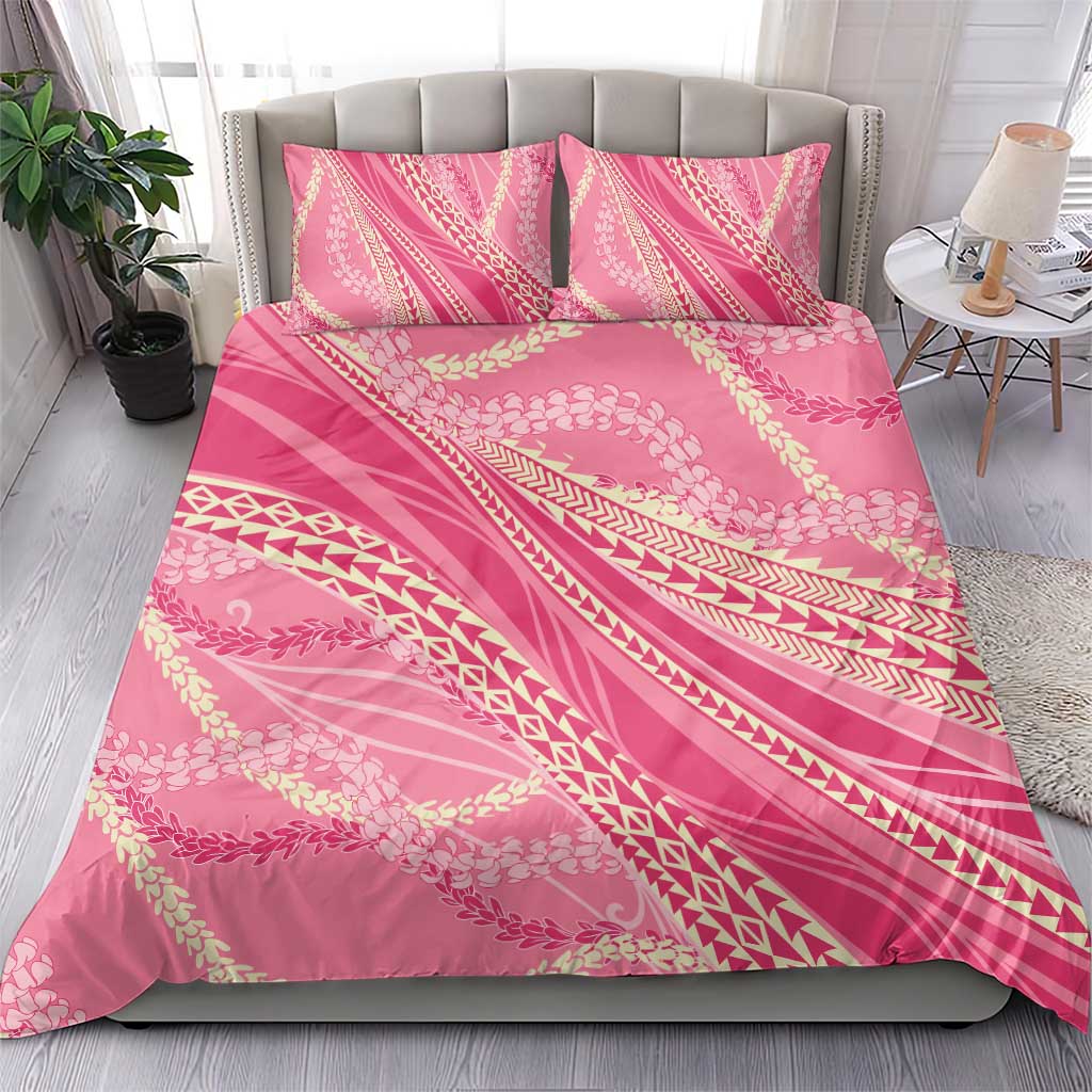 Polynesian Puakeniken Pikake Twisted Lei Bedding Set Rose Pink - Polynesian Pride