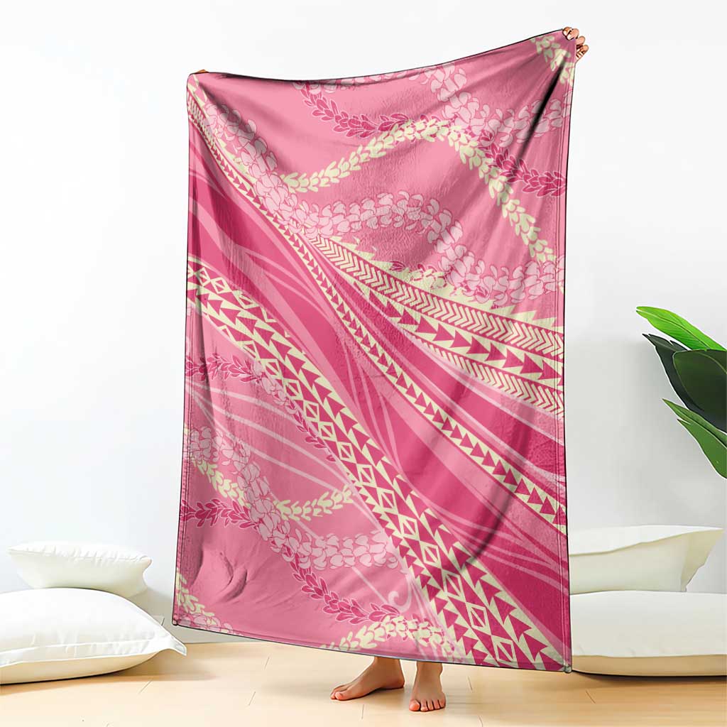 Polynesian Puakeniken Pikake Twisted Lei Blanket Rose Pink - Polynesian Pride