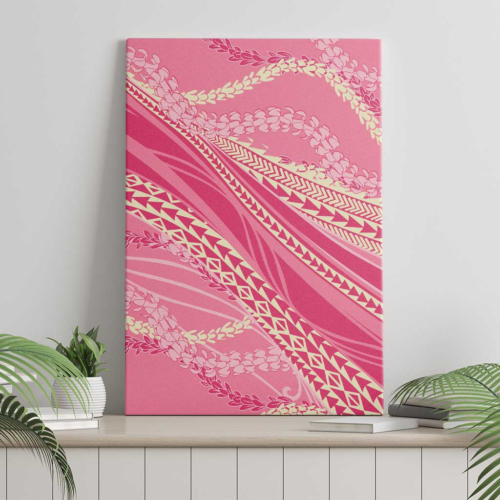 Polynesian Puakeniken Pikake Twisted Lei Canvas Wall Art Rose Pink LT7 - Polynesian Pride